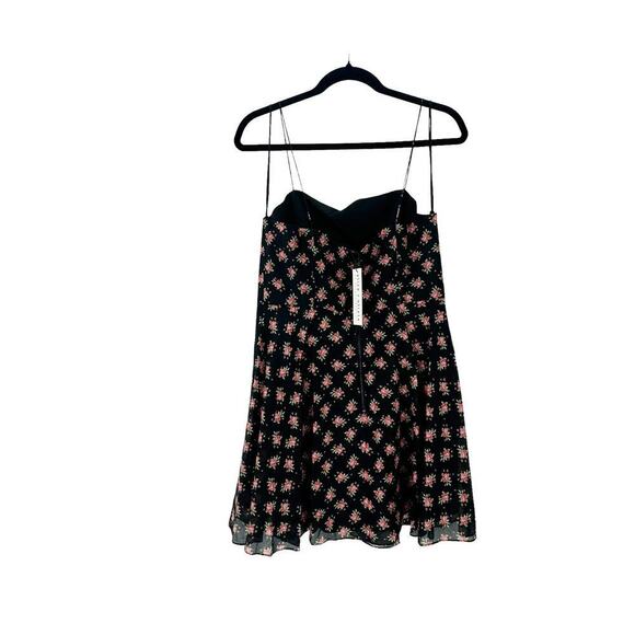Alice + Olivia Glinda Floral Print Mini Dress In Heirloom Black Size 10 NWT - Picture 7 of 12